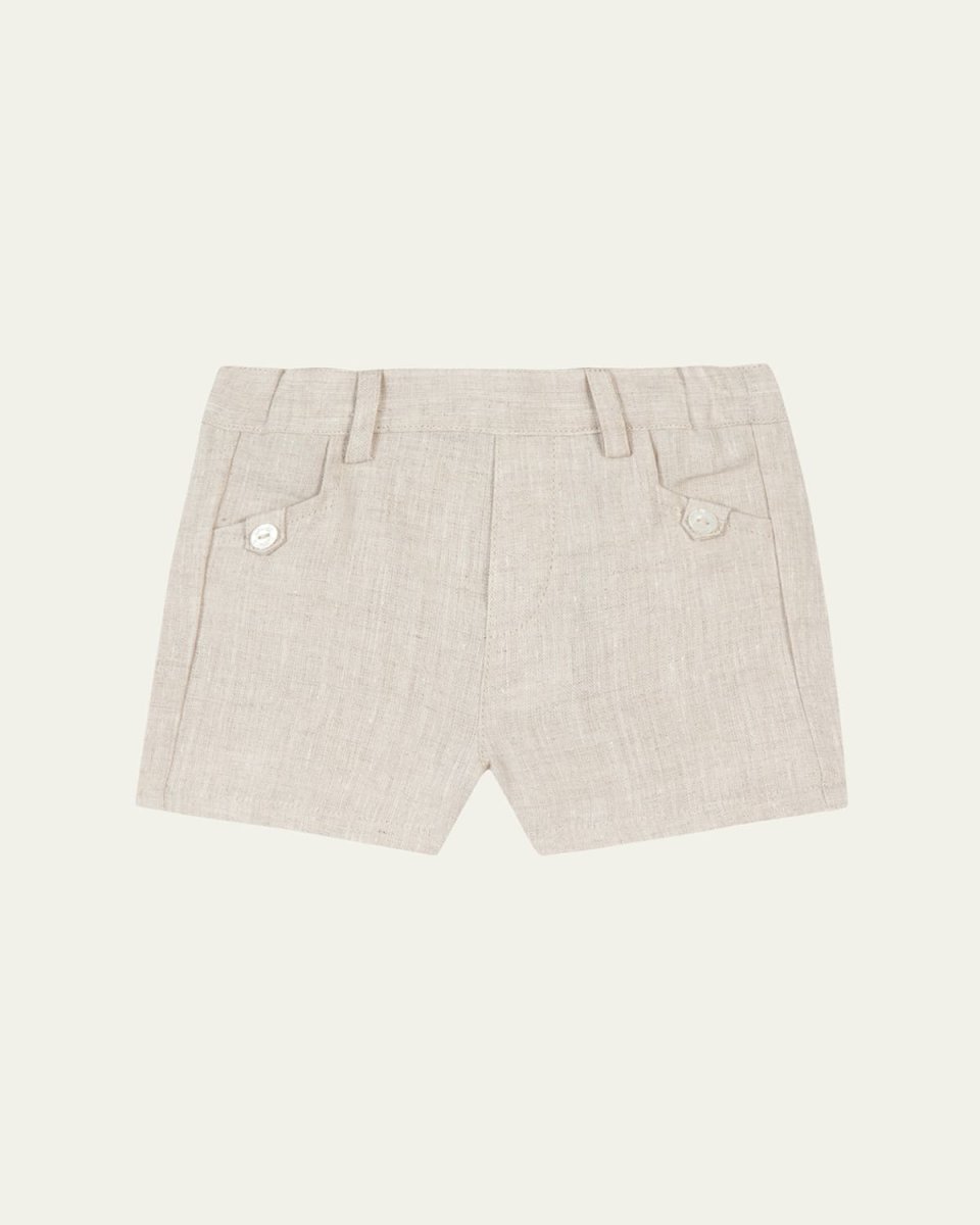 Boy's Solid Linen Shorts, Size 6M-